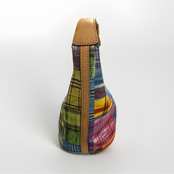 Dooney & Bourke Colorful Plaid Madras Shoulder Bag - Picture 6 of 9